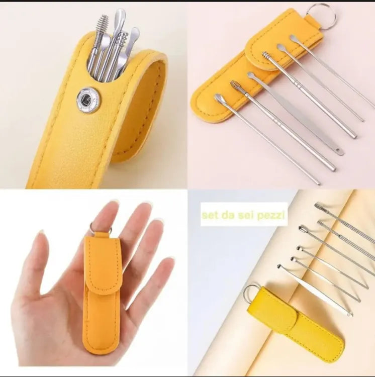 DherigTech Ear Wax Cleaning Kit, 6 Pcs Ear Pick Tools