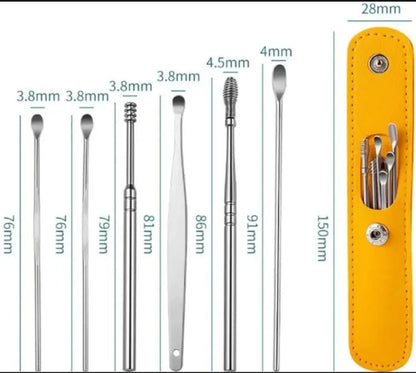 DherigTech Ear Wax Cleaning Kit, 6 Pcs Ear Pick Tools