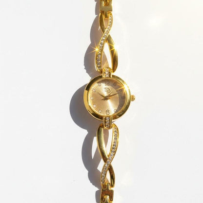 RTJ-181 Elegant Zircon Korean Watch –Black&Golden