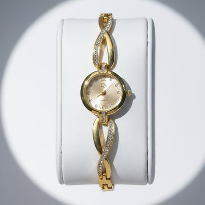 RTJ-181 Elegant Zircon Korean Watch –Black&Golden