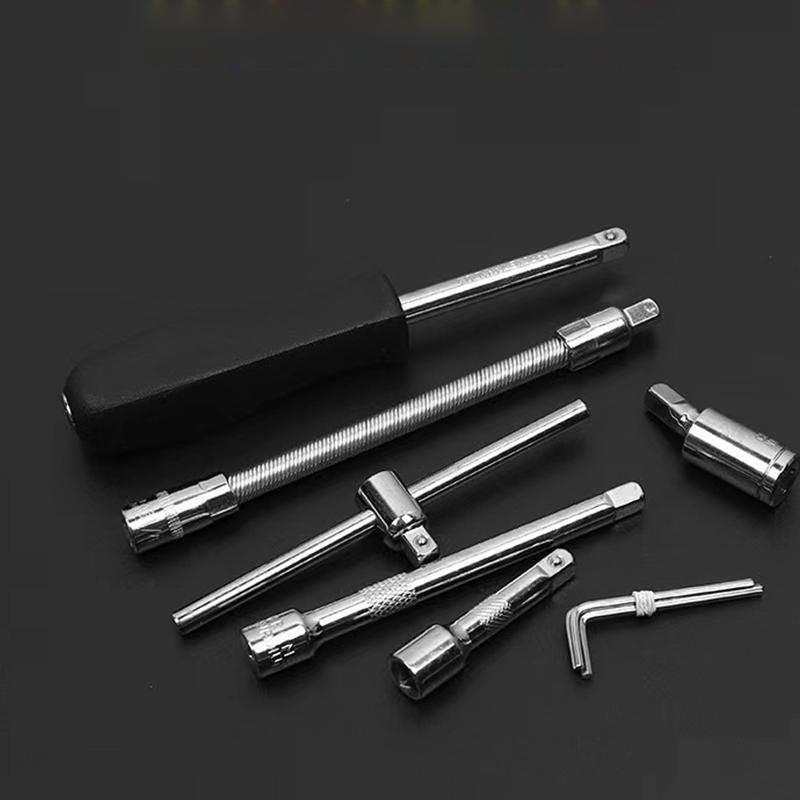 46 Pcs Socket Wrench Tool Set with Storage Case Perfect for Mechanical, Automotive, And DIY Home Repair Tasks